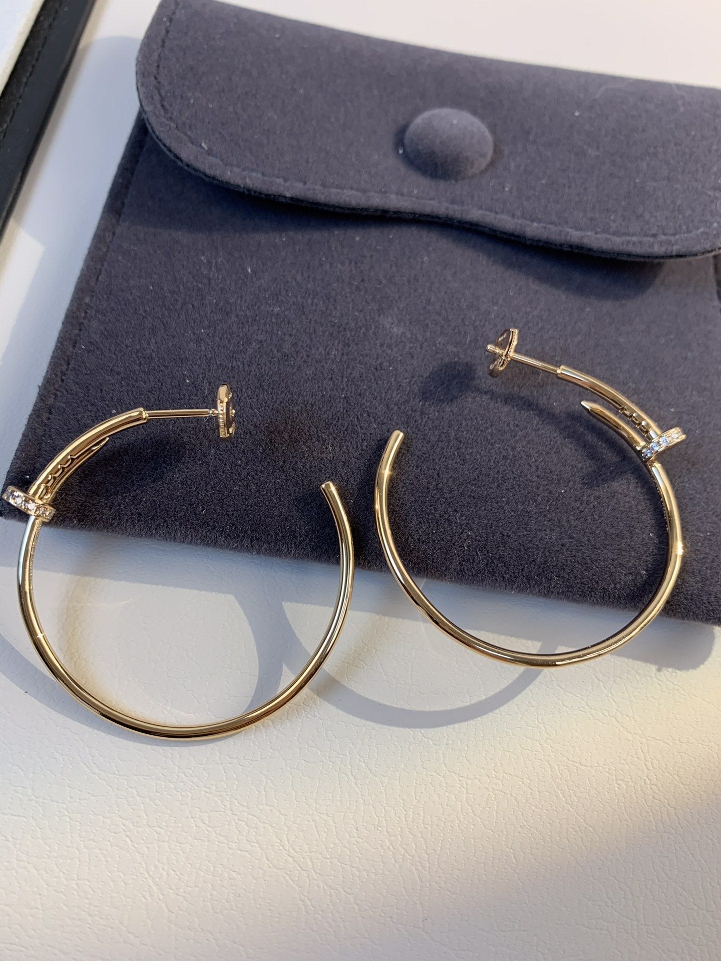 ¡®Lume Jewels¡¯JUSTE EARRINGS GOLD DIAMONDS 1.8MM