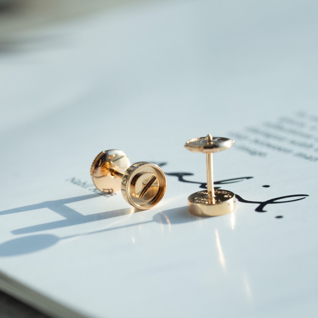 ¡®Lume Jewels¡¯LOVE EARRINGS PINK GOLD 10MM