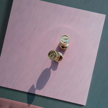 ¡®Lume Jewels¡¯LOVE EARRINGS PINK GOLD 10MM