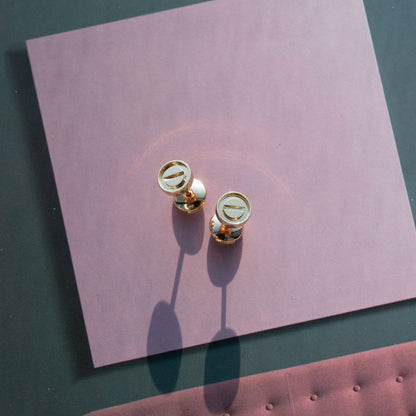 ¡®Lume Jewels¡¯LOVE EARRINGS PINK GOLD 10MM