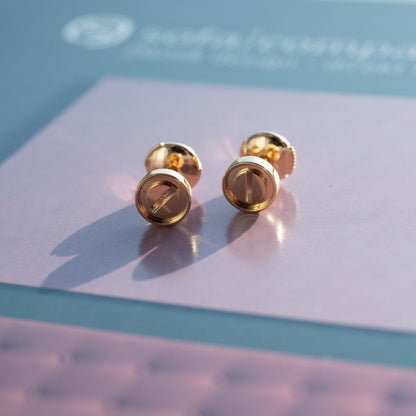 ¡®Lume Jewels¡¯LOVE EARRINGS PINK GOLD 10MM