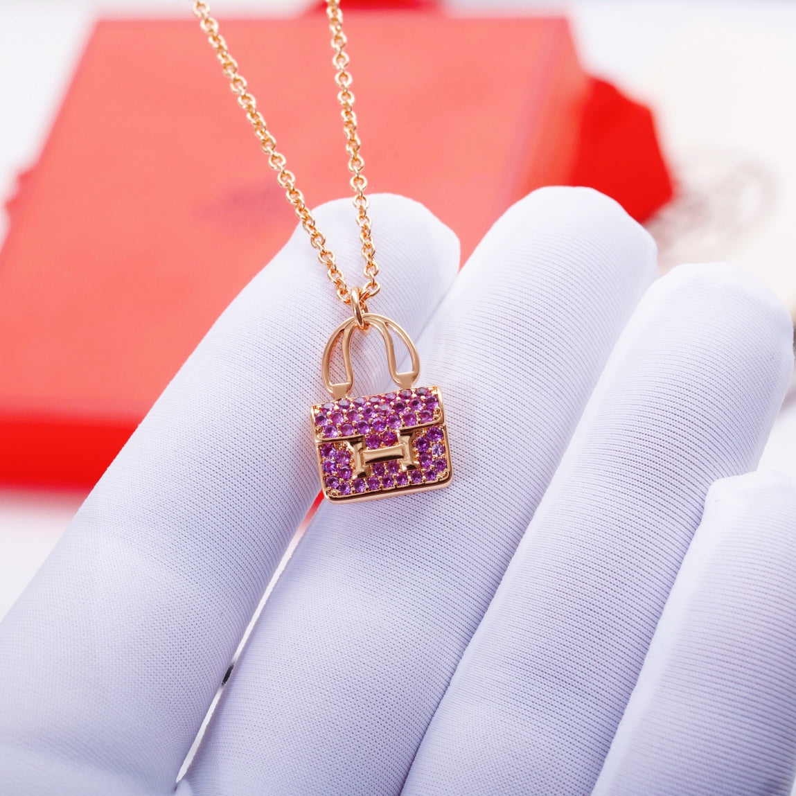 ¡®Lume Jewels¡¯CONSTANCE PEDANT PURPLE DIAMOND NECKLACE