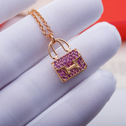 ¡®Lume Jewels¡¯CONSTANCE PEDANT PURPLE DIAMOND NECKLACE