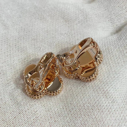 ¡®Lume Jewels¡¯CLOVER MEDIUM 1 MOTIFS CARNELIAN  DIAMOND earrings