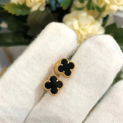 ¡®Lume Jewels¡¯CLOVER MINI 9.5MM BLACK MOP EARRINGS