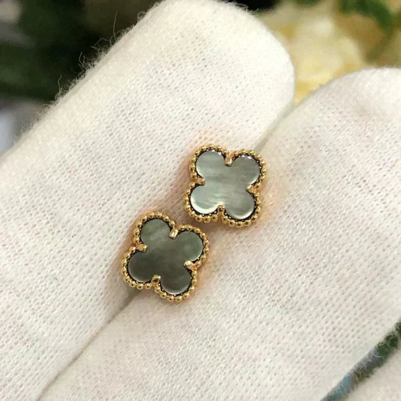 ¡®Lume Jewels¡¯CLOVER MINI 9.5MM GRAY MOP EARRINGS