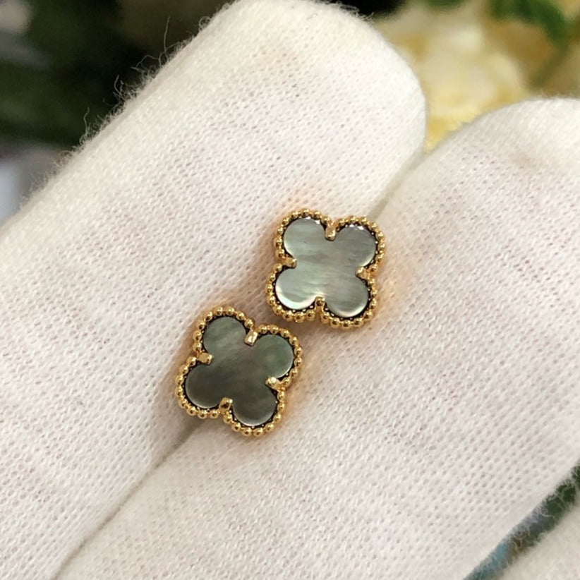 ¡®Lume Jewels¡¯CLOVER MINI GOLD EARRINGS