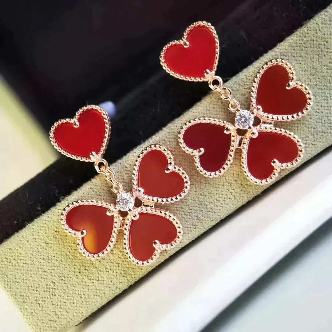 ¡®Lume Jewels¡¯SWEET CLOVER CARNELIAN EARRINGS