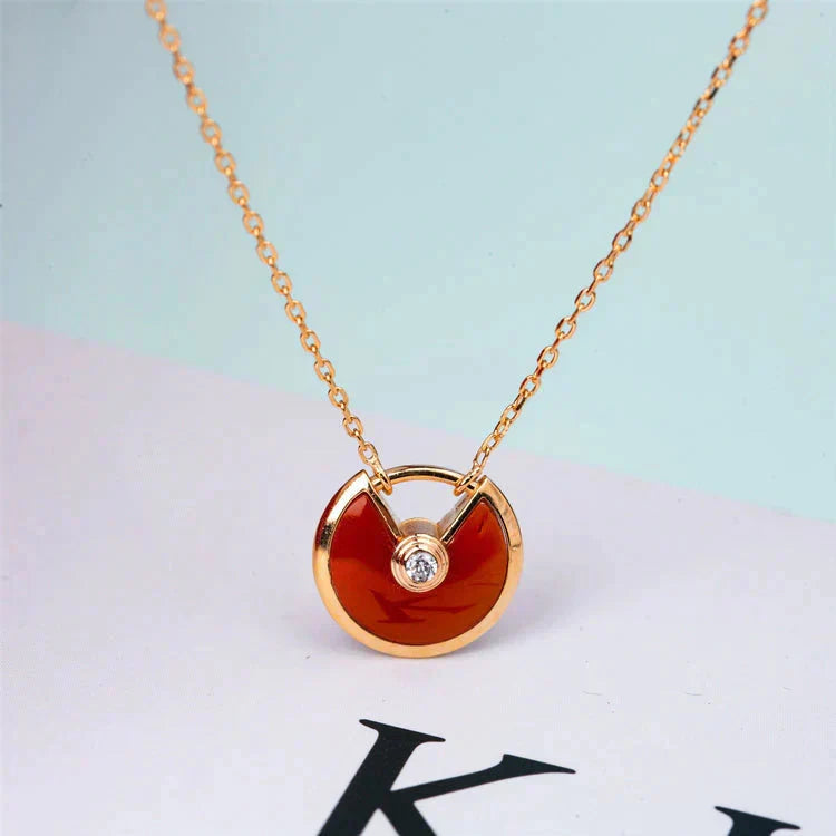 ¡®Lume Jewels¡¯AMULETTE GOLD CARNELIAN ONYX NECKLACE