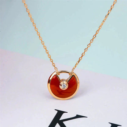 ¡®Lume Jewels¡¯AMULETTE GOLD CARNELIAN ONYX NECKLACE