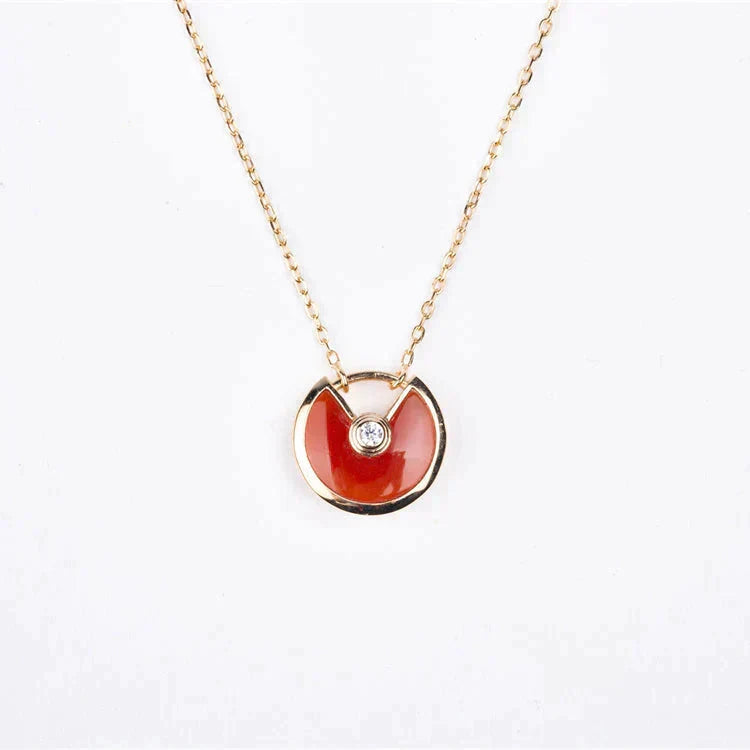 ¡®Lume Jewels¡¯AMULETTE GOLD CARNELIAN ONYX NECKLACE