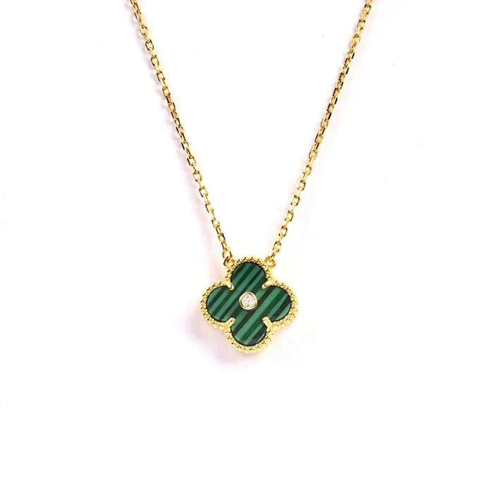 ¡®Lume Jewels¡¯CLOVER 15MM DIAMOND TURQUOISE NECKLACE