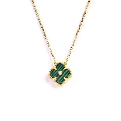 ¡®Lume Jewels¡¯CLOVER 15MM DIAMOND TURQUOISE NECKLACE