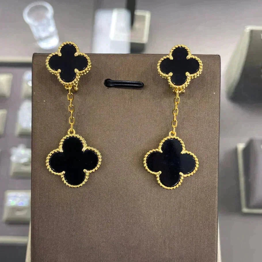 ¡®Lume Jewels¡¯CLOVER 2 MOTIFS  EARRINGS (MULTIPLE CHOICESC