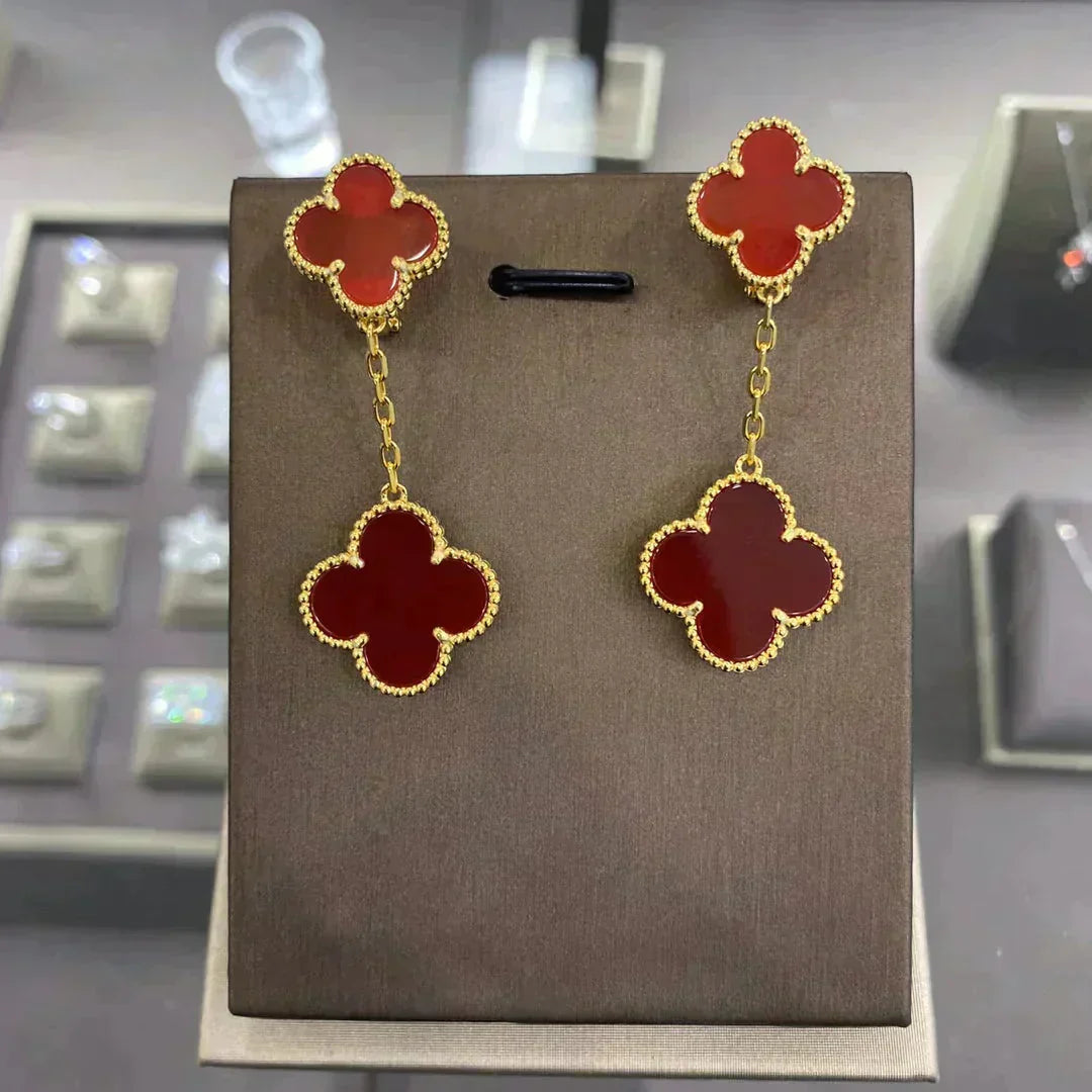 ¡®Lume Jewels¡¯CLOVER 2 MOTIFS  EARRINGS (MULTIPLE CHOICESC