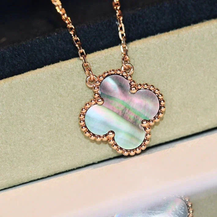 ¡®Lume Jewels¡¯CLOVER 15MM  GRAY MOTHER OF PEARL NECKLACE