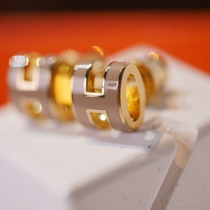 ¡®Lume Jewels¡¯MINI POP H GOLD EARRINGS GREY