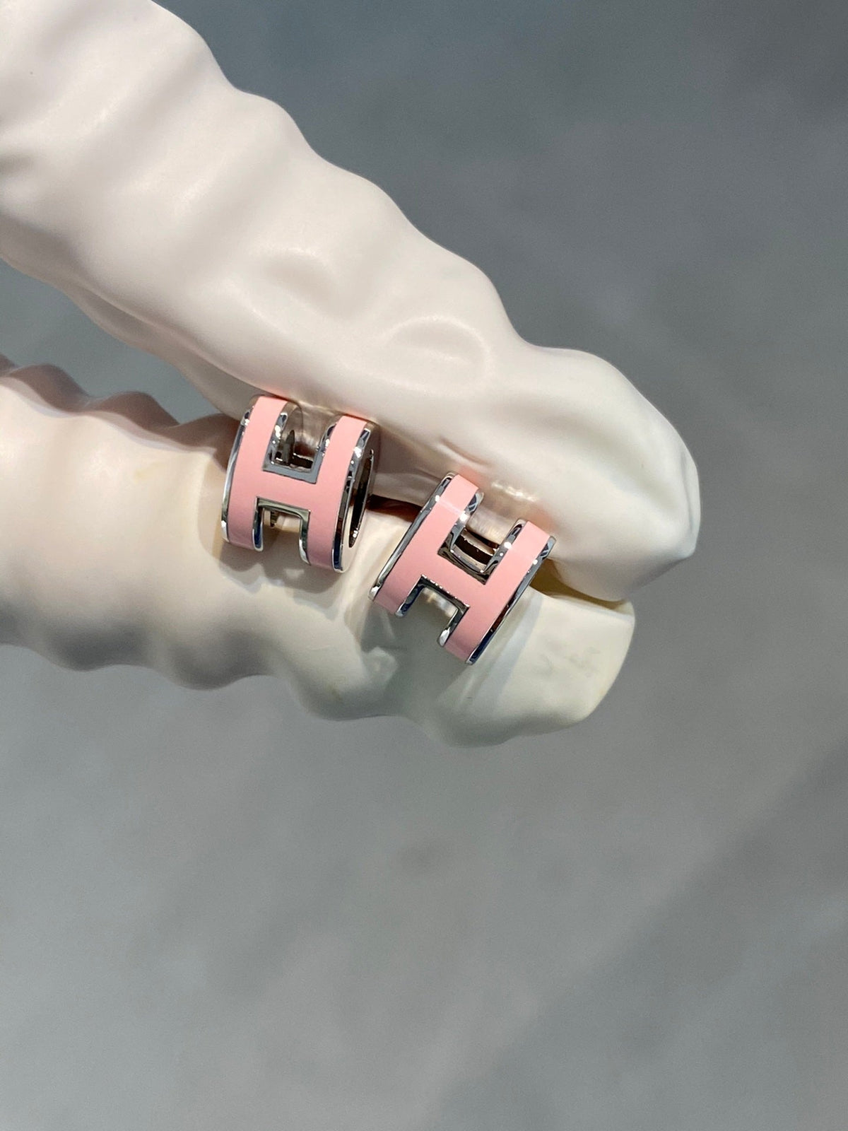 ¡®Lume Jewels¡¯MINI POP H SILVER EARRINGS PINK