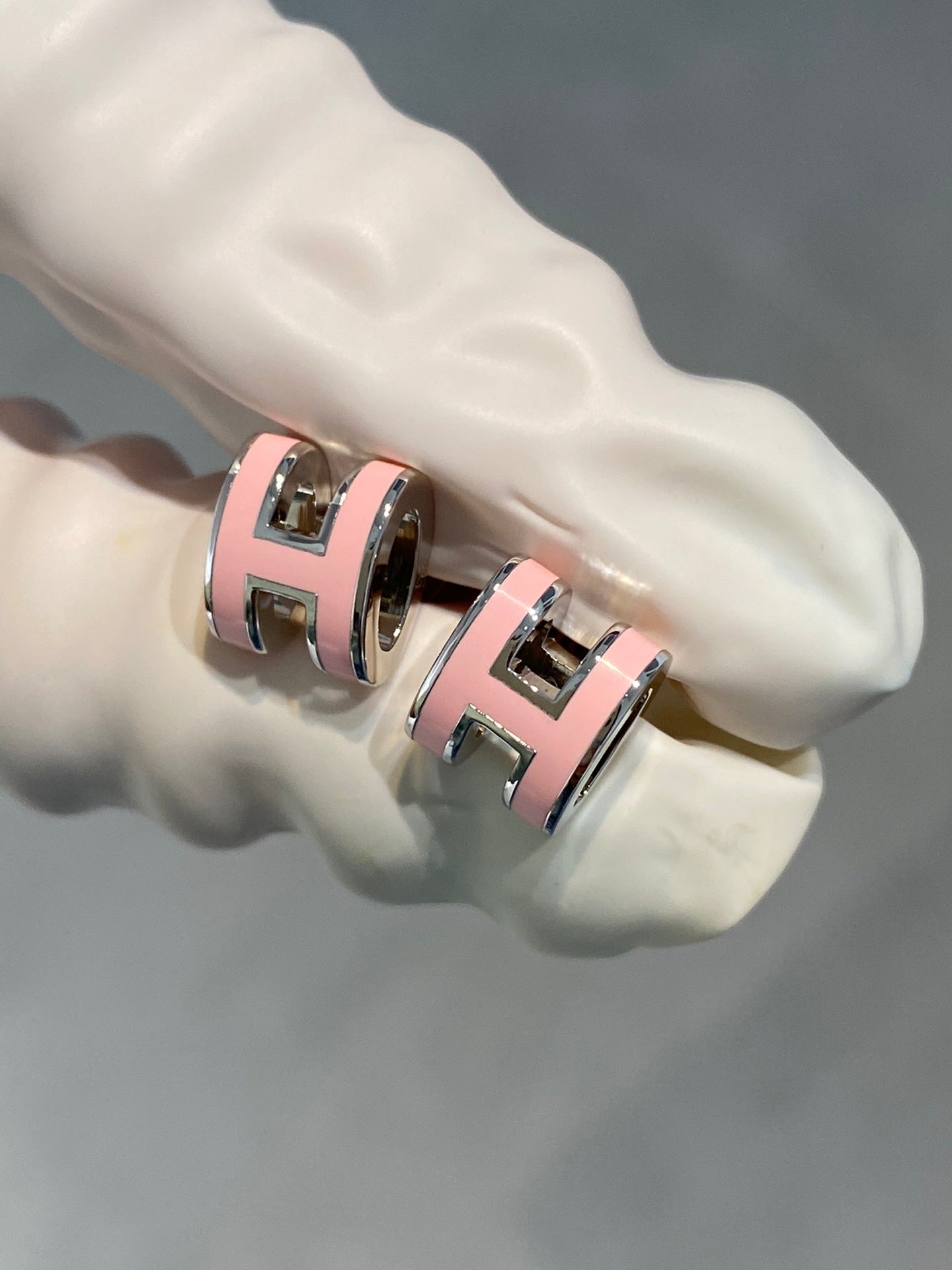 ¡®Lume Jewels¡¯MINI POP H SILVER EARRINGS PINK