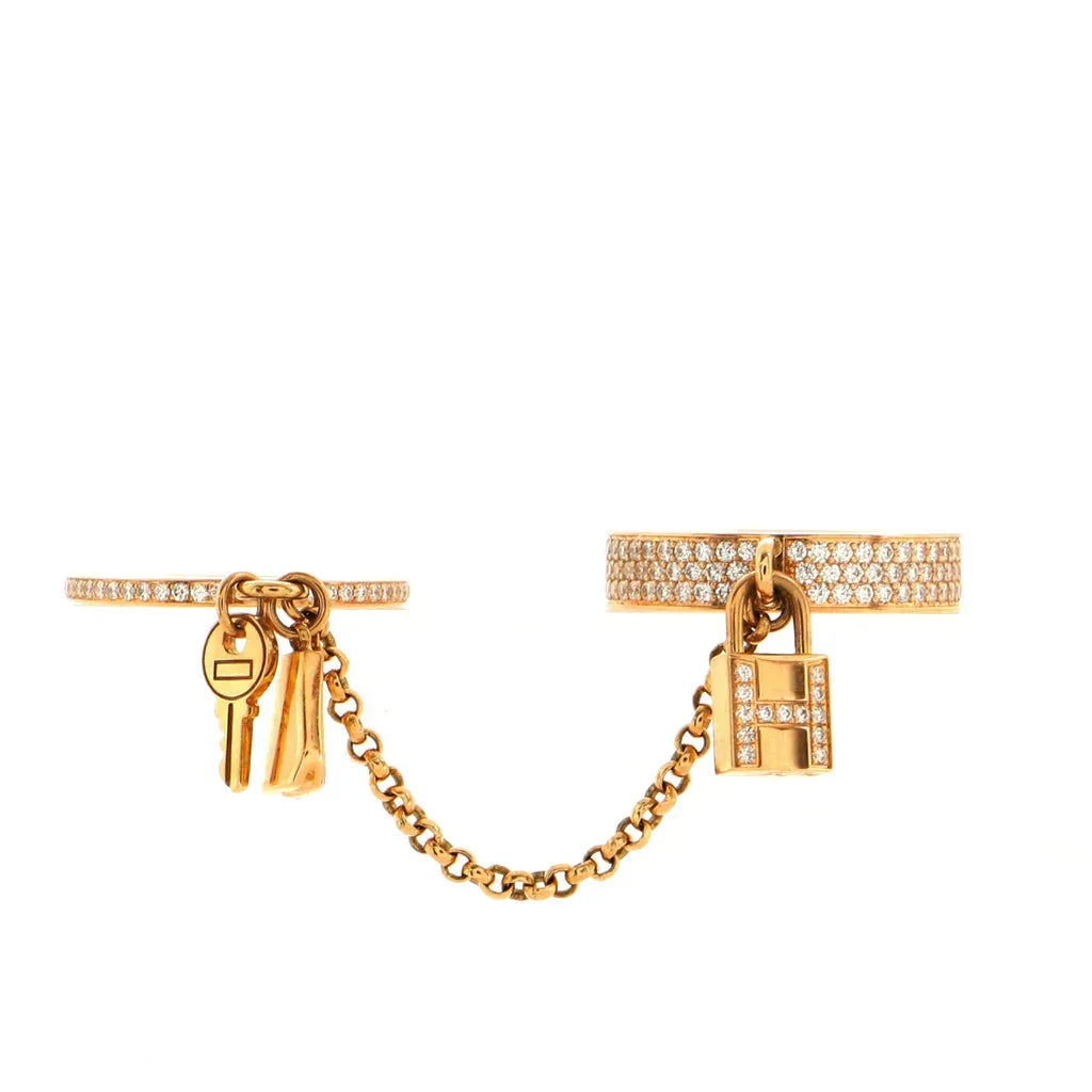 ¡®Lume Jewels¡¯HM KELLY CLOCHETTE DOUBLE RING IN  WITH DIAMONDS