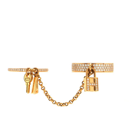 ¡®Lume Jewels¡¯HM KELLY CLOCHETTE DOUBLE RING IN  WITH DIAMONDS