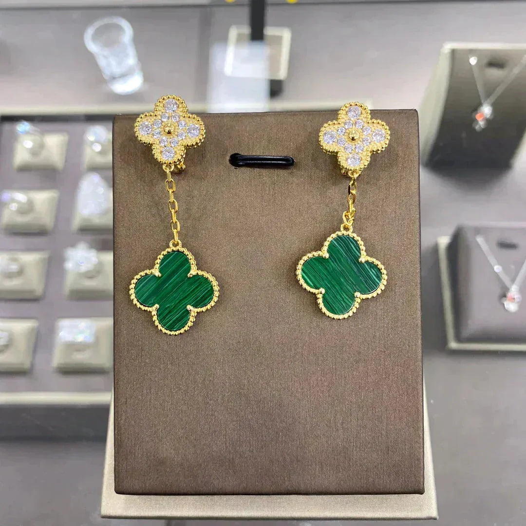 ¡®Lume Jewels¡¯CLOVER  2 MOTIFS  DIAMOND  EARRINGS (MULTIPLE CHOICESç´