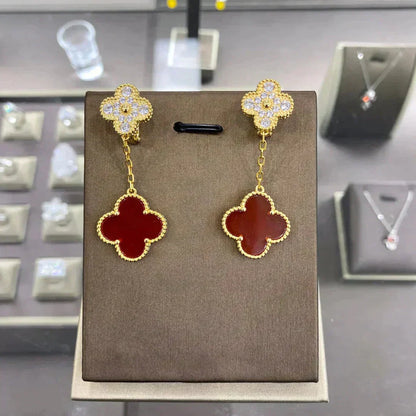 ¡®Lume Jewels¡¯CLOVER  2 MOTIFS  DIAMOND  EARRINGS (MULTIPLE CHOICESç´