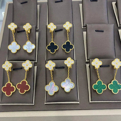 ¡®Lume Jewels¡¯CLOVER  2 MOTIFS  DIAMOND  EARRINGS (MULTIPLE CHOICESç´