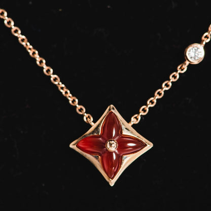 ¡®Lume Jewels¡¯STAR NECKLACE PINK GOLD 1 DIAMOND