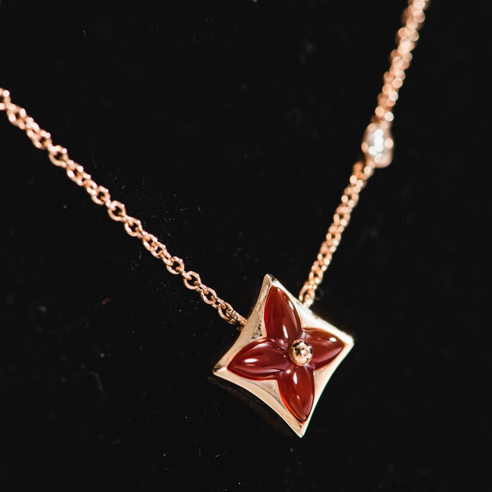 ¡®Lume Jewels¡¯STAR NECKLACE PINK GOLD 1 DIAMOND