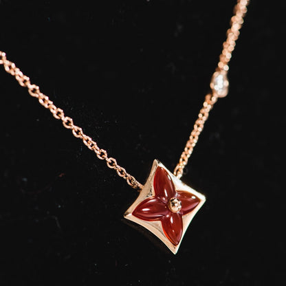 ¡®Lume Jewels¡¯STAR NECKLACE PINK GOLD 1 DIAMOND