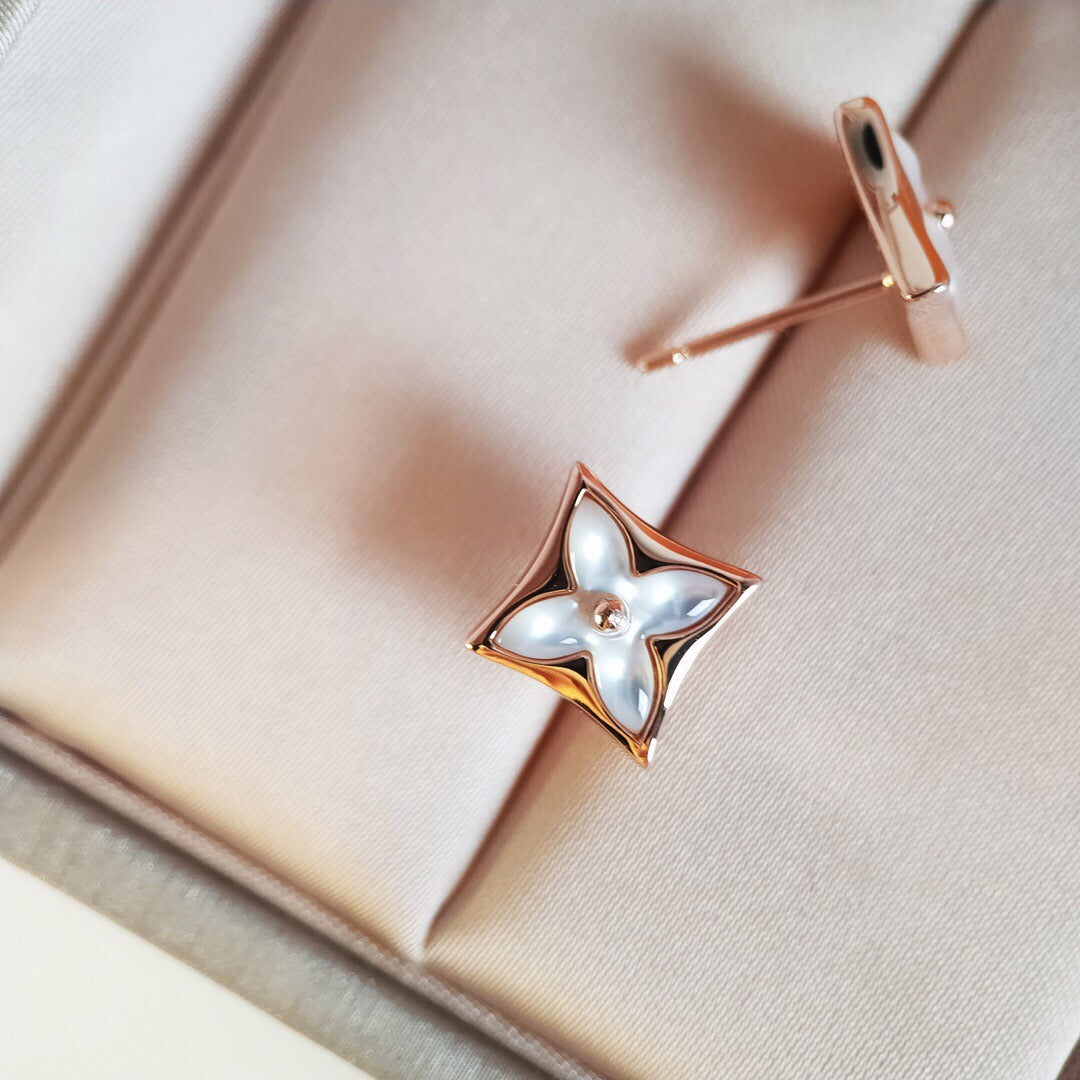 ¡®Lume Jewels¡¯STAR MOP PINK GOLD EARRINGS
