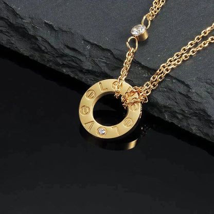 ¡®Lume Jewels¡¯LOVE NECKLACE 16MM 2 DIAMONDS