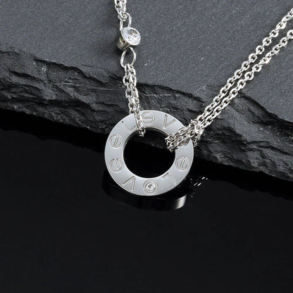 ¡®Lume Jewels¡¯LOVE NECKLACE 16MM 2 DIAMONDS