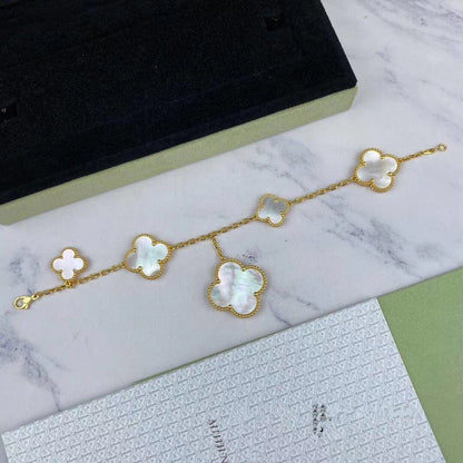 ¡®Lume Jewels¡¯MAGIC CLOVER MOP GOLD BRACELET 5 MOTIFS