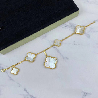 ¡®Lume Jewels¡¯MAGIC CLOVER MOP GOLD BRACELET 5 MOTIFS