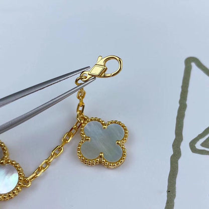 ¡®Lume Jewels¡¯MAGIC CLOVER MOP GOLD BRACELET 5 MOTIFS