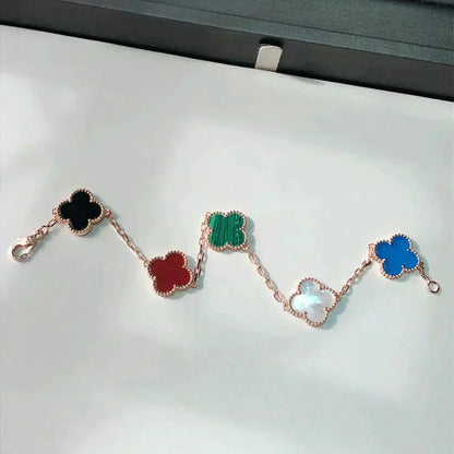 [Lume Jewels]New CLOVER 5 MOTIFS MULTICOLOR BRACELET