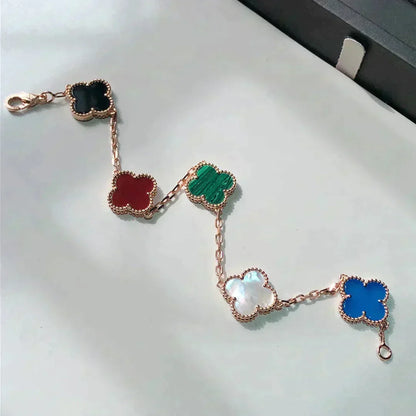 [Lume Jewels]New CLOVER 5 MOTIFS MULTICOLOR BRACELET