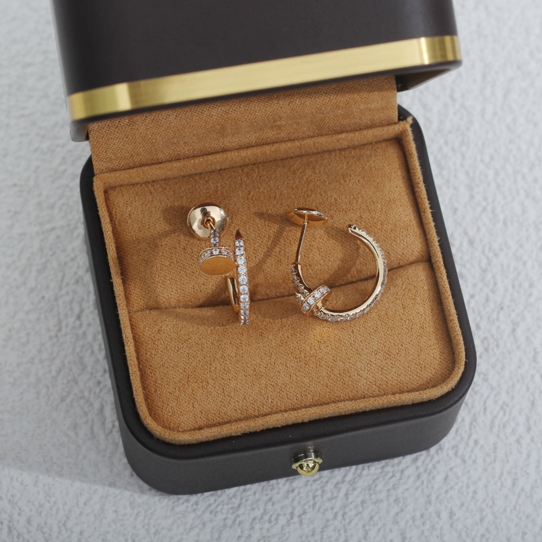 ¡®Lume Jewels¡¯JUSTE EARRINGS 12.75MM PINK GOLD DIAMOND