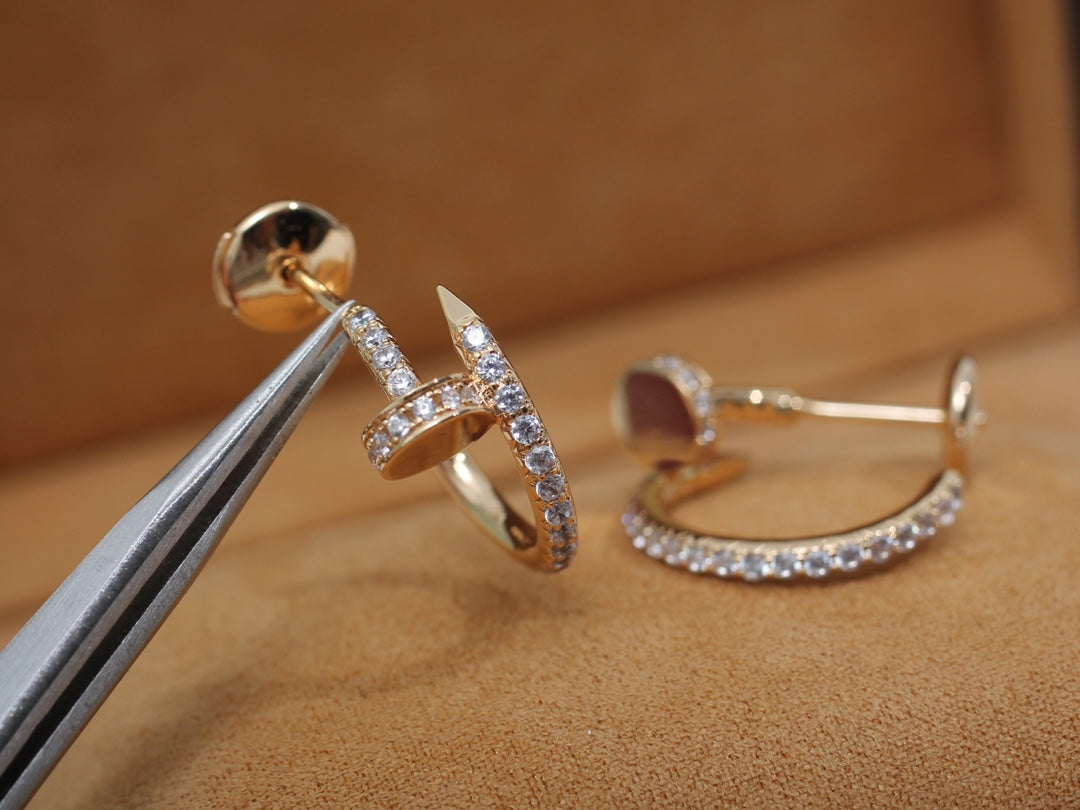 ¡®Lume Jewels¡¯JUSTE EARRINGS 12.75MM PINK GOLD DIAMOND