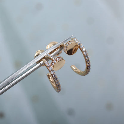 ¡®Lume Jewels¡¯JUSTE EARRINGS 12.75MM PINK GOLD DIAMOND