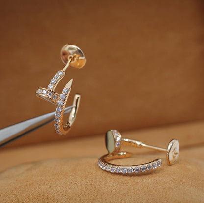 ¡®Lume Jewels¡¯JUSTE EARRINGS 12.75MM PINK GOLD DIAMOND