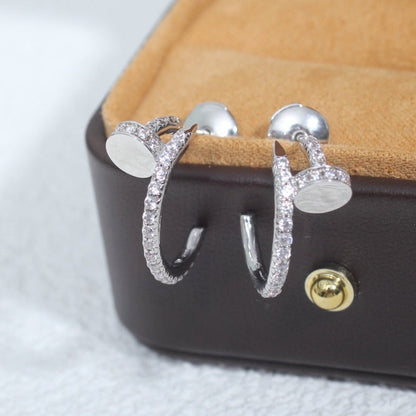 ¡®Lume Jewels¡¯JUSTE EARRINGS 12.75MM SILVER DIAMOND