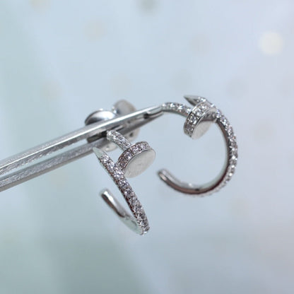 ¡®Lume Jewels¡¯JUSTE EARRINGS 12.75MM SILVER DIAMOND