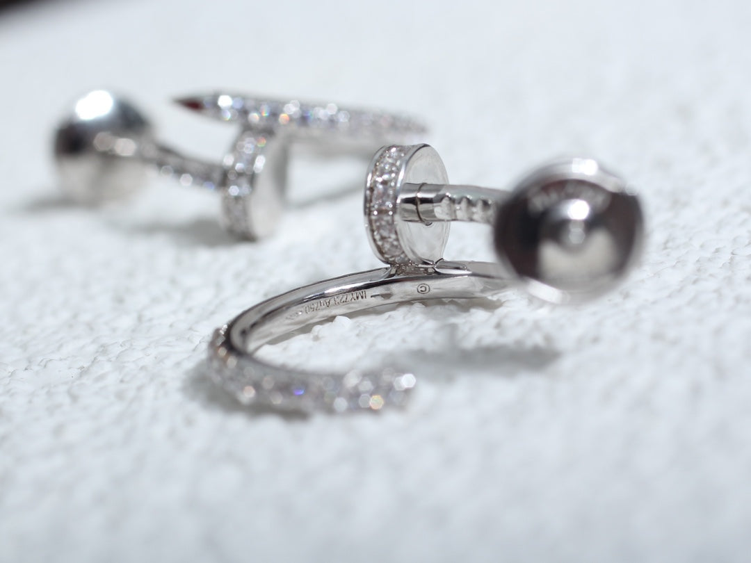 ¡®Lume Jewels¡¯JUSTE EARRINGS 12.75MM SILVER DIAMOND