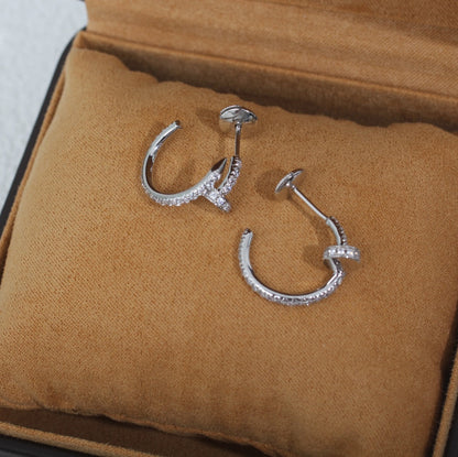 ¡®Lume Jewels¡¯JUSTE EARRINGS 12.75MM SILVER DIAMOND