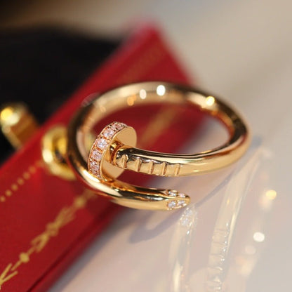 [Lume Jewels]Size 7 ring with real gold and diamonds