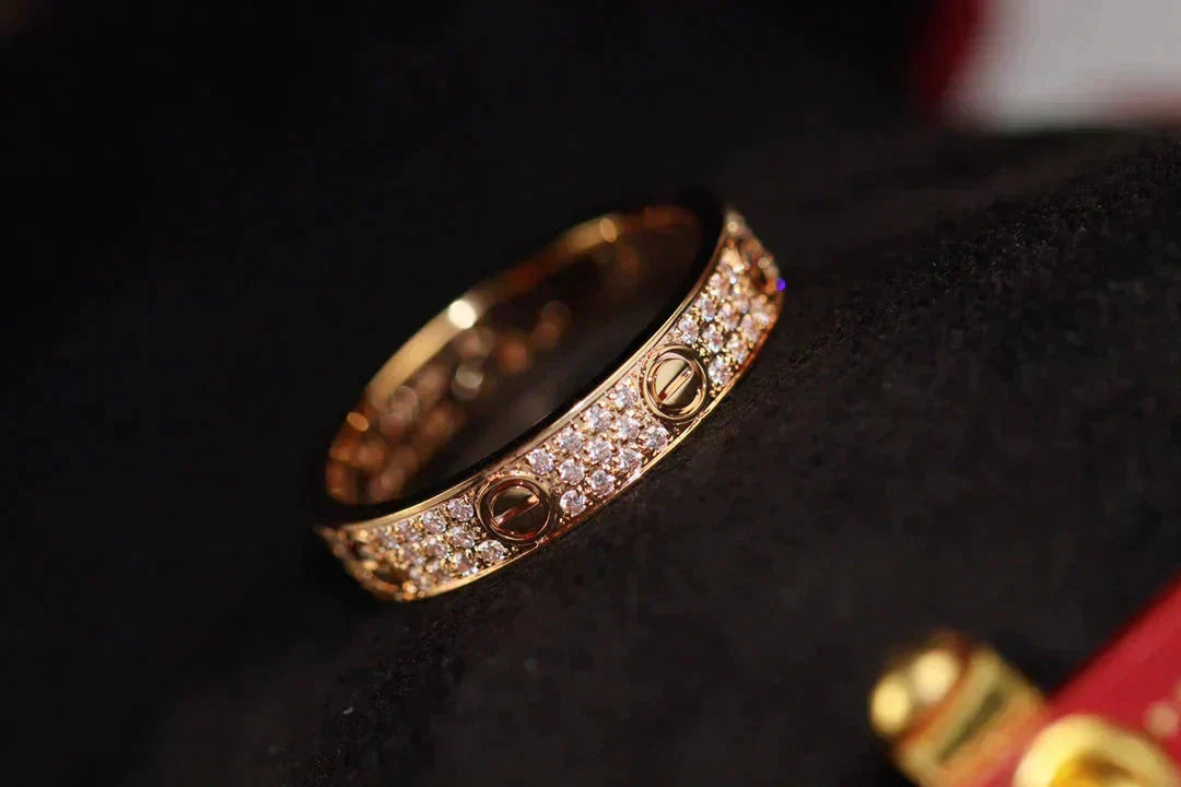 ¡®Lume Jewels¡¯LOVE RING 3.6MM DIAMOND PAVED