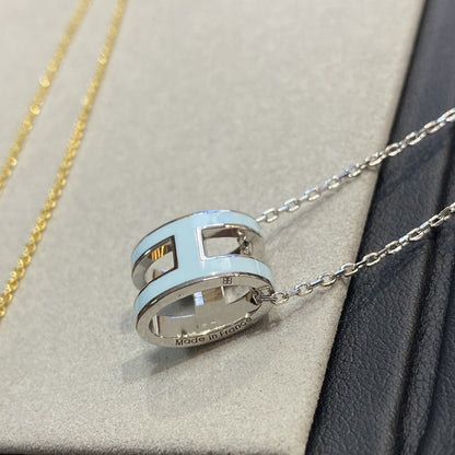 ¡®Lume Jewels¡¯POP H LIGHT BLUE NECKLACE